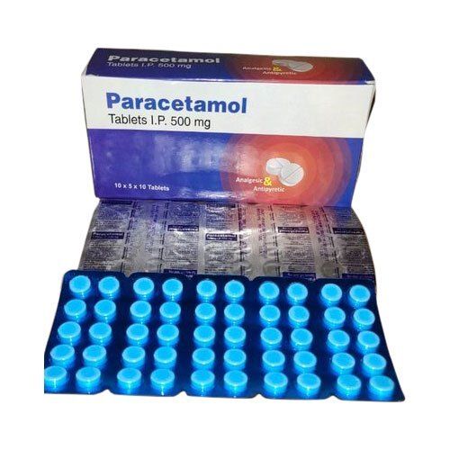 Water Soluble Round Paracetamol Tablets To Relief Fever (10x5x10 Pack)