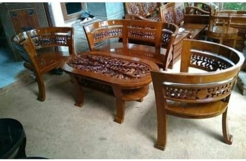 Termite Resistance Wooden Brown Dining Table For Living Loom