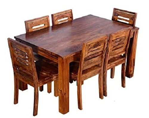147 Cm X 76 Cm X 88 Cm Dimension Wooden Dining Table Set