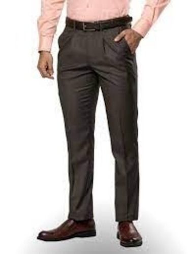 Beige Solid Mens Regular Fit Formal Pant Size 32  42