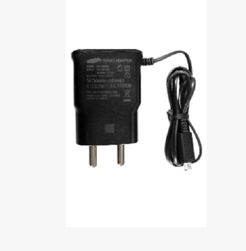 6 Volt Output Voltage 1.5 Meter Wire Length Black Color Mobile Charger - Plastic and Rubber Body, Sleek Design for On-the-Go Charging