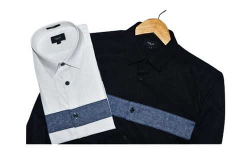 For Casual Wear, Black And White Comfortable With Full Sleeves Men Cotton Shirt  Age Group: 18+