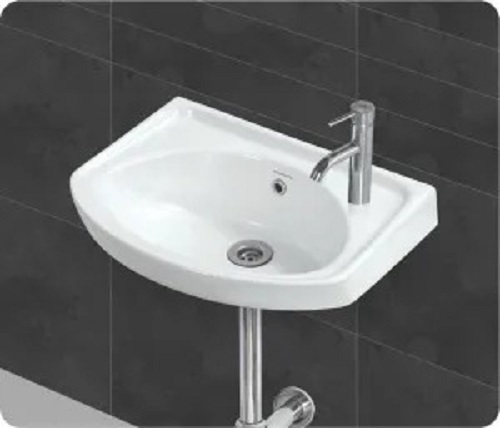 Durable And Long Lasting Wall Mounted Ceramic White Wash Basin 