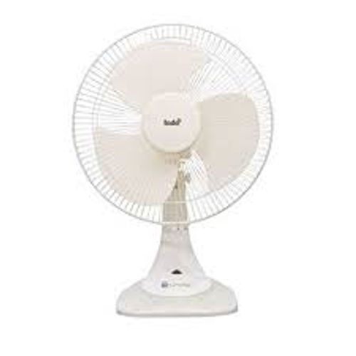 Indo Creta 16-Inch Elegant Style High Speed 400 Mm 3 Blade White Table Fan Blade Material: Plastic