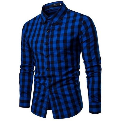 Multi Color Full Sleeves Checked Pattern Men Casual Shirts