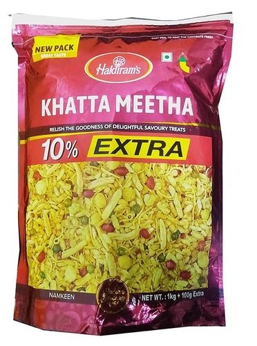 Pack Of 1kilogram 6 Months Shelf Life Crispy And Tasty Haldiram Khatta Meetha Namkeen 