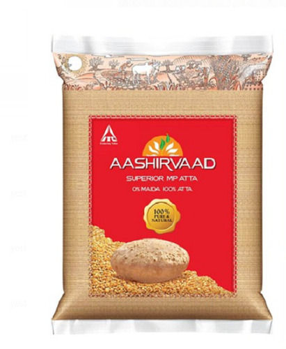 Pack Of 5 Kilogram Natural And Fresh Aashirvaad Wheat Flour 