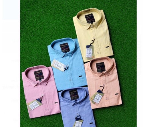 Pack Of 5 Pcs, Multicolor Plain Comfortable With Full Sleeves Men Cotton Shirt  Age Group: 18+