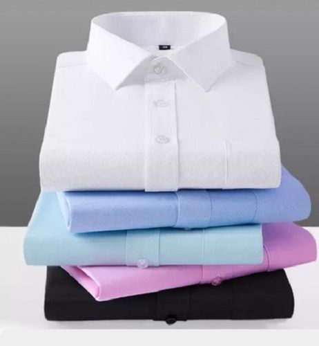 Men Multi Color Plain Full Sleeves Formal Shirt