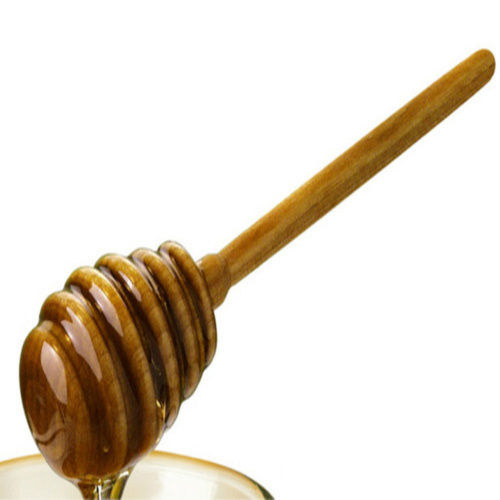 Easy To Cleaned Reusable And Washable Natural Color Wooden Honey Dipper Stick 