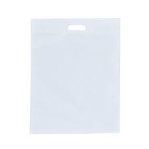 Silk Printing White 10X14 Inch Size And D Cut Plain Non Woven Shopping Bags With Handle