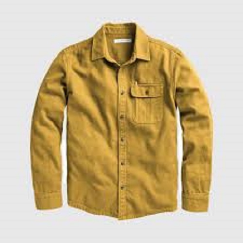 Cotton Poplin Plaid Yellow Men's Casual Shirt - Full Sleeves, Quick Dry, Breathable, Plus Size