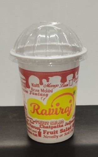   Printed Plastic Glass With Dome Lid Size	225 ml Grade	Food 