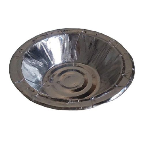 3 Mm Thickness 4.75 Inch Size Round Shaped Silver Disposable Serving Bowl 