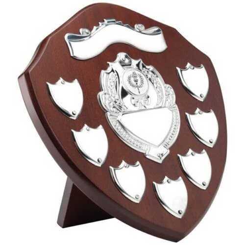 Annual Shield Trophies In Brown And Silver Color, 225 Gram Weight Size: As Per Customer Requirement