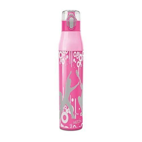 Pink Durable And Ideal For Daily Use 1Ltr Transparent Kool Zing Kids Bottle