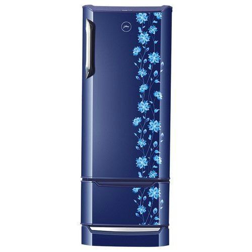 Floral Print Royal Blue Best Grade Godrej Double Door Refrigerator Power Source: Electrical