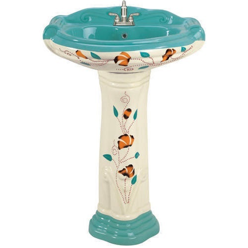 हरा हल्का चिकना और सुंदर डिज़ाइन चमकदार फ़िनिश साफ करने में आसान वॉश बेसिन