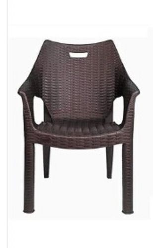 Non Foldable Plastic Material Modern Style High Back Brown Chair