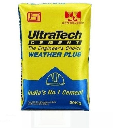 Pack Of 50 Kilogram Corrosion Resistance Ultra Tech Grey Cement