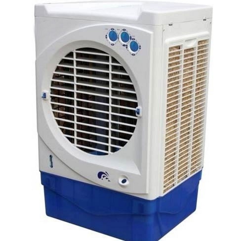 Plastic Air Cooler - 25-30 Liter Capacity, Electric Power Source | Corrosion Resistant, Blue Color, 220 Volt AC, Lightweight Design