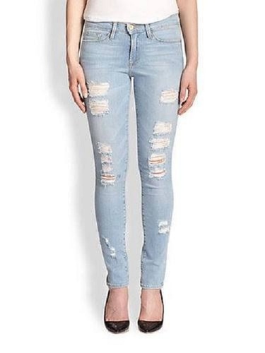 Skinny Fit Denim Jeans 31 Inch Waist Length, Light Blue Color
