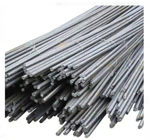 Iron Ore Material 12 Meter Height Round Shaped Silver Color Tmt Bars  Application: For Construction