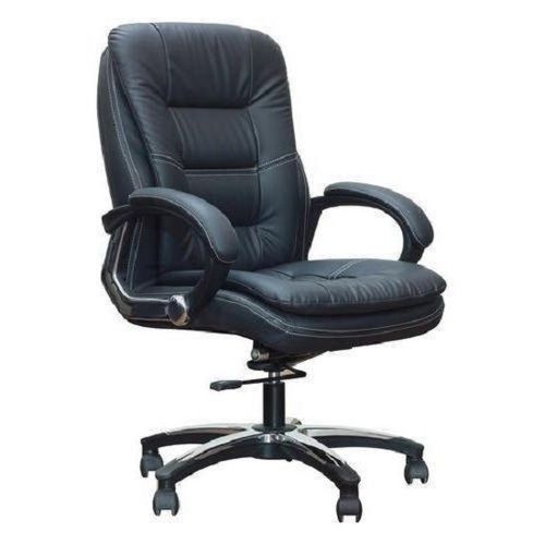 Black Adjustable And Ultra Comfort Rotatable Designer Pu Leather Office Chair