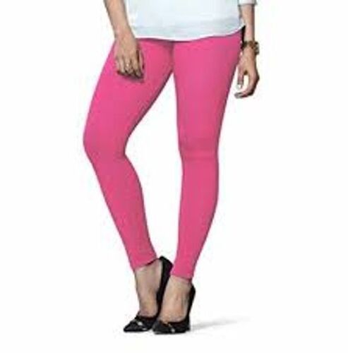 All-Season Trendy Comfortable Fabric Fashionable Cotton Pink Leggings 