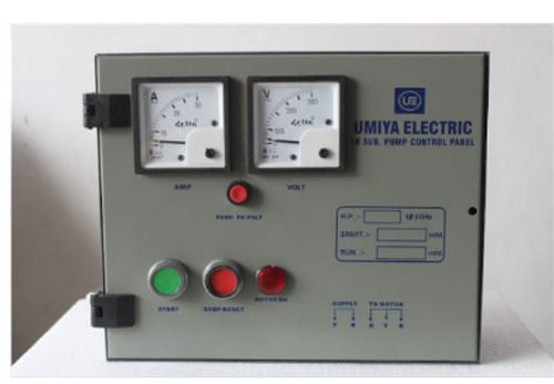 Analogue Meter Single Phase Input 240 Voltage Submersible Pump Control Panel Base Material: Metal Base