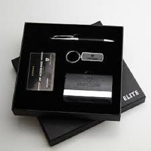 Black Color Rectangle Shape With Pen And Key Holder Mix Corporate Gifts Plastic Box