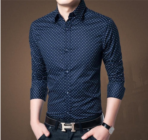 Blue polka outlet dot shirt mens