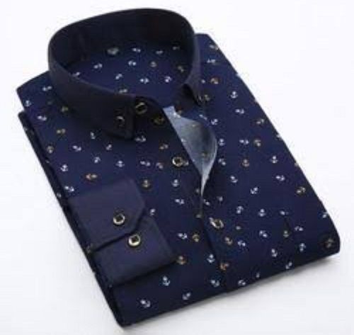 Breathable And Comfortable Regular Wear Cotton Printed Modern Men Shirt