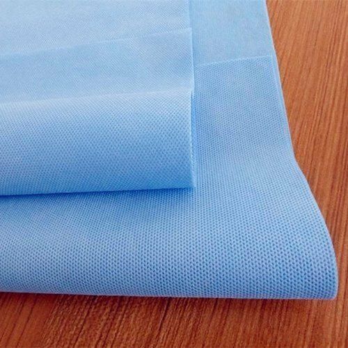 Breathable Plain Net Design Laminated Non Woven Blue 95 Gsm Fabric 
