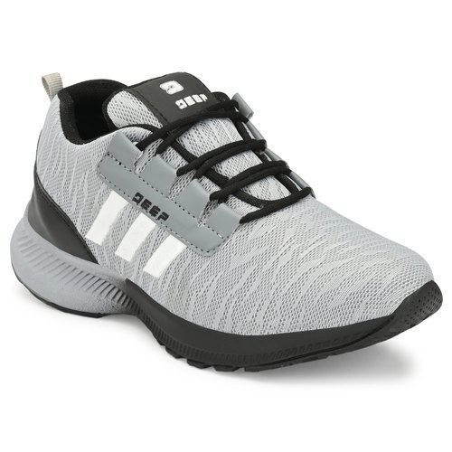 Summer Casual Wear Skin Friendly Light Weight Rev Light Grey Pvc Sole Sports Shoes For Men