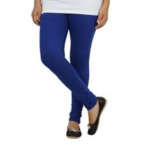 Washable Comfortable Casual Wear Cotton Skin-Friendly Stitchable Ladies Blue Leggings 