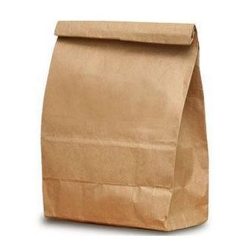 Cream Eco Friendly Recyclable Light Weight Easy To Use Plain Food Packaging Paper Bag