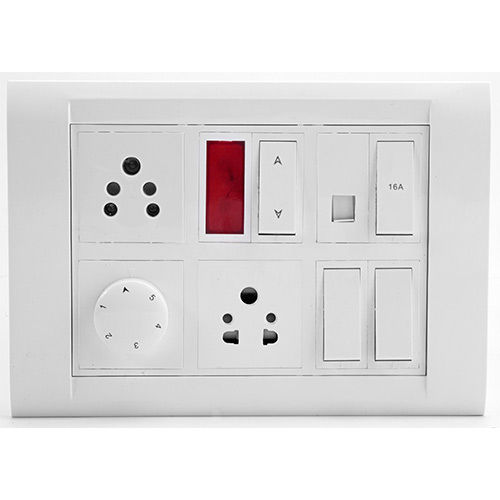 White Electrical Modular Switch Boards