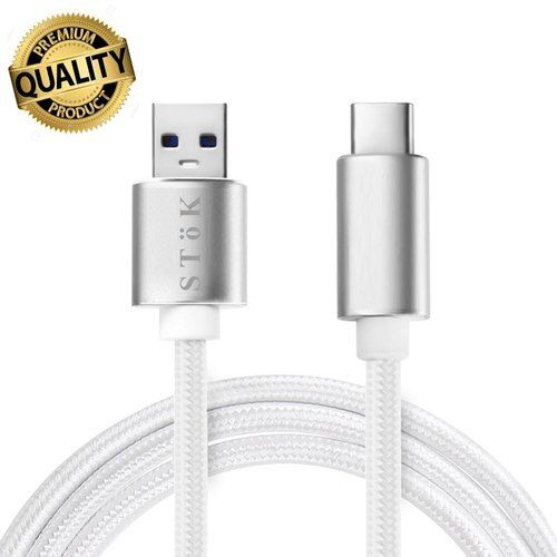 White Unbreakable Fast Charging Braided Type C Usb Cable