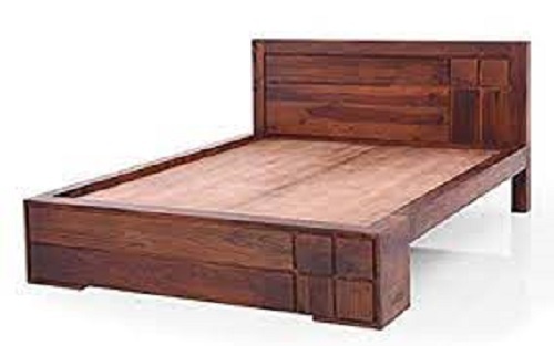 Dark Brown 6-7 Feet Height Termite Resistant Handmade Wooden Beds For Home