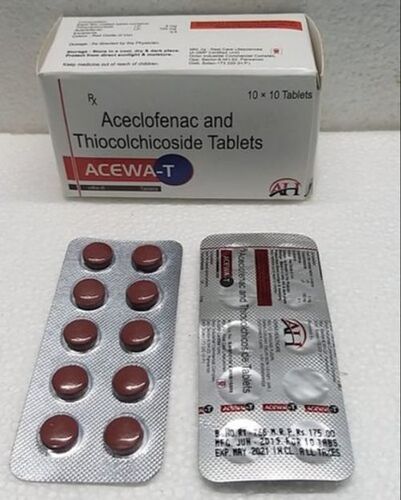 Aceclofenac & Thiocolchicoside Tablets, 10x10 Tablets