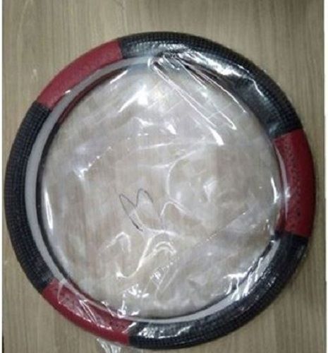 Round Black And Red Dual Colour Rubber Rexine Wheel Cover  Vehicle Type: Four Wheeler