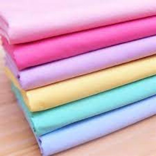 Multicolour Good Strength Soft Hand And Absorbent Plain Dyed Cotton Fabric Used To Make Clothes & Homewares