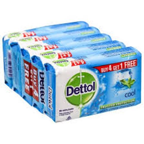 Dettol Soap - 75g Antibacterial Bars, Refreshing Blue Scent, Gentle on Skin, Buy 3 Get 1 Free Offer