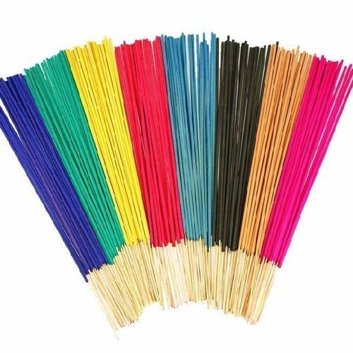 White Long-Lasting Traditional Floral Fragrances And Multi Colored Incense Sticks