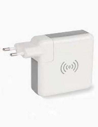 Mobile Adapter - Plastic Body, 1 USB Port, AC 240 V, 20 W Output Voltage, Color: White - Bar Design, Color Display