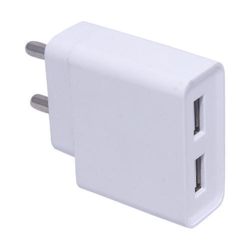 White Color Plain Pattern Plastic Material Mobile Adapters