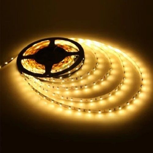 Yellow Color Adhesive Tape Led Strip Plastic Light Used In Indoor For Decoration Color Temperature: &#8206;6500 Celsius (Oc)