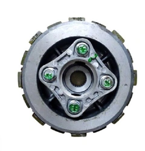 Aluminum Alloy Round Shaped Silver And Green Two Wheeler Clutch Assembly Hornet, For Bike