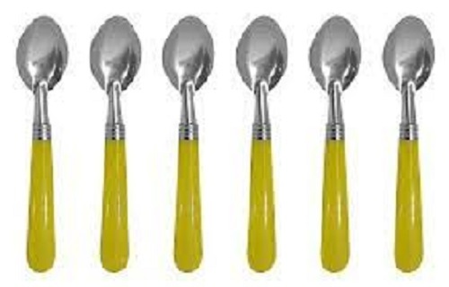 Non-Breakable And Designer Spoon Set with Plastic Handle